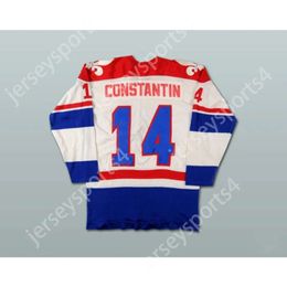 GDSIR Custom Charles Constantin Quebec Nordiques Hockey Jersey Top Ed S-M-L-XL-XXL-3XL-4XL-5XL-6XL