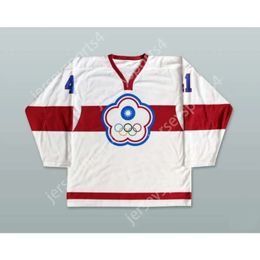 GDSir Custom Chinese Taipei Hockey Jersey Nouveau Top Ed S-M-L-XL-XXL-3XL-4XL-5XL-6XL