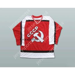 GDSIR Custom Donald Trump 45 CCCP Russia Hammer y Sickle Red Hockey Jersey News New Top Ed S-M-L-XL-XXL-3XL-4XL-5XL-6XL