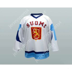 GDSIR Custom Finland Suomi National Team Hockey Jersey NIEUWE TOP ED S-M-L-XL-XXL-3XL-4XL-5XL-6XL