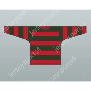 GDSIR Custom Freddy Krueger 84 Hockey Jersey NIEUWE TOP ED S-M-L-XL-XXL-3XL-4XL-5XL-6XL