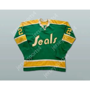 GDSir Custom Green 22 Joey Johnston California Golden Seals Hockey Jersey New Top Ed S-M-L-XL-XXL-3XL-4XL-5XL-6XL