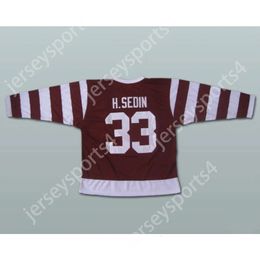 GDSir Custom Henrik Sedin 33 Vancouver Millionaires Hockey Jersey Nouveau Top Ed S-M-L-XL-XXL-3XL-4XL-5XL-6XL