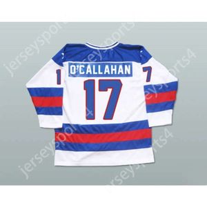 Gdsir Custom Jack O'Callahan 1980 Miracle on Ice Team USA 17 Hockey Jersey Nieuwe top ed S-M-L-XL-XXL-3XL-4XL-5XL-6XL