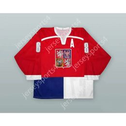 GdSir Custom Jaromir Jagr 68 Tchèque République National Team Hockey Red Hockey Nouveau Top Ed S-M-L-XL-XXL-3XL-4XL-5XL-6XL