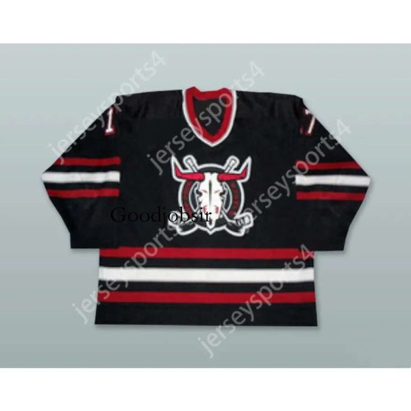 Gdsir Custom JEFF SMITH 17 RED DEER REBELS JERSEY DE HOCKEY NOIR NOUVEAU Top Ed S-M-L-XL-XXL-3XL-4XL-5XL-6XL