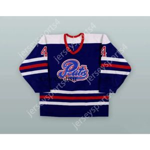 Gdsir personnalisé JIM MATHIESON 4 REGINA PATS maillot de HOCKEY bleu nouveau haut Ed S-M-L-XL-XXL-3XL-4XL-5XL-6XL