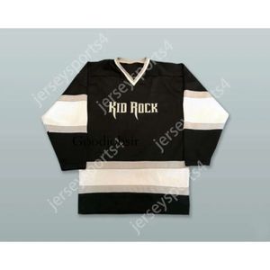 GDSir Custom Kid Rock 02 Bad Ass Black Hockey Jersey New Top Ed S-M-L-XL-XXL-3XL-4XL-5XL-6XL