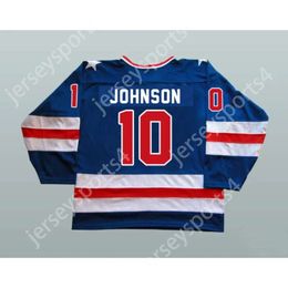 GDSIR CUSTOM Mark Johnson 1980 Miracle on Ice Team USA 10 Hockey Jersey Nouveau Top Ed S-M-L-XL-XXL-3XL-4XL-5XL-6XL