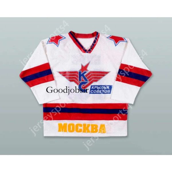 Gdsir personalizado PAVEL BURE 10 KRYLYA SOVETOV ALAS DE MOSCÚ JERSEY DE HOCKEY BLANCO NUEVO Top Ed S-M-L-XL-XXL-3XL-4XL-5XL-6XL