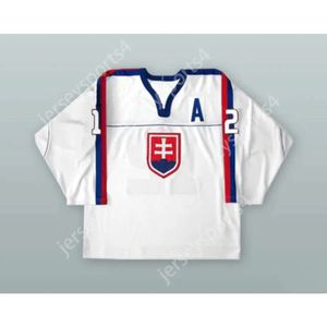 GDSIR Custom Peter Bondra 12 Slovakia National Team White Hockey Jersey New Top Ed S-M-L-XL-XXL-3XL-4XL-5XL-6XL