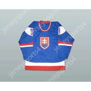 GdSir Custom Peter Bud Slovakia Hockey Jersey Top Ed S-M-L-XL-XXL-3XL-4XL-5XL-6XL