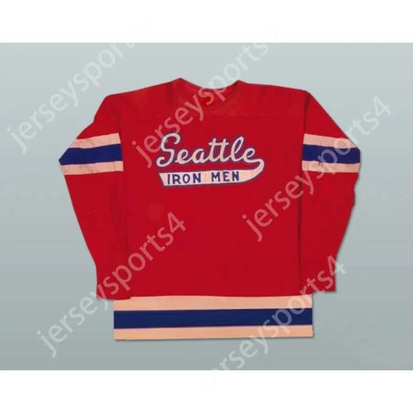 GDSIR Custom Red 10 Seattle Iron Men Hockey Jersey New Top Ed S-M-L-XL-XXL-3XL-4XL-5XL-6XL