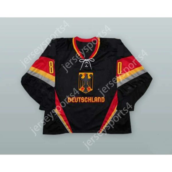 GDSIR Custom Robert Muller 80 Alemania Equipo Nacional Jersey Black Hockey New Top Ed S-M-L-XL-XXL-3XL-4XL-5XL-6XL