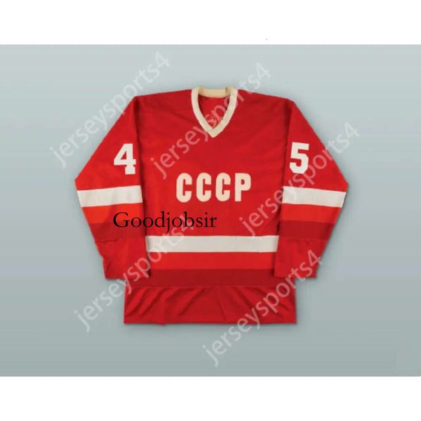 GdSir Custom Russian Team Donald Trump 45 CCCP Hockey Jersey Fake News New Top Ed S-M-L-XL-XXL-3XL-4XL-5XL-6XL
