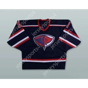 GdSir Custom Shane Connelly 31 Caroline du Sud Sting Rays Navy Blue Hockey Jersey New Top Ed S-M-L-XL-XXL-3XL-4XL-5XL-6XL