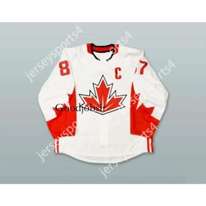 GdSir Custom Sidney Crosby 87 Canada Team National Team White Hockey Jersey Nouveau Top Ed S-M-L-XL-XXL-3XL-4XL-5XL-6XL