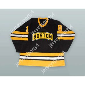 GDSIR Custom Stripe Happy Gilmore 18 Boston Alternate Style Hockey Jerse New Top Ed S-M-L-XL-XXL-3XL-4XL-5XL-6XL