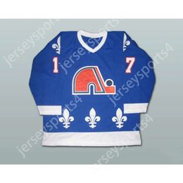 Gdsir aangepast Wendel Clark 17 retro hockey jersey Quebec Nordiques top ed s-m-l-l-xxl-3xl-4xl-5xl-6xl