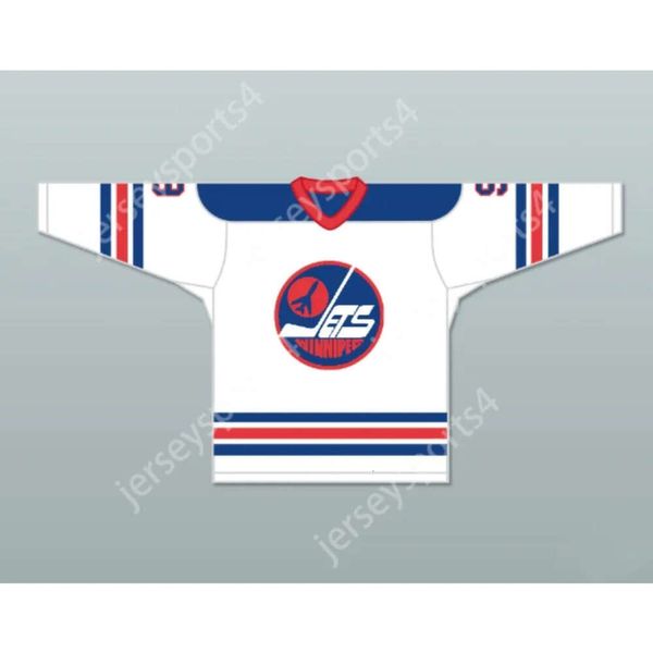 GDSIR CUSTOM WHITE WHA 1973-74 Winnipeg Jets Bobby Hull 9 Home Hockey Jersey New Top Ed S-M-L-XL-XXL-3XL-4XL-5XL-6XL