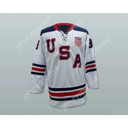 GDSIR Custom Zach Parise USA National Team Hockey Jersey New Top Ed S-M-L-XL-XXL-3XL-4XL-5XL-6XL