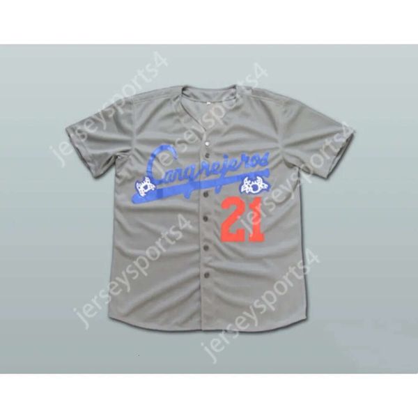 Gdsir Roberto Clemente 21 Santurce Crabbers Porto Rico Baseball Jersey Toutes tailles Ed