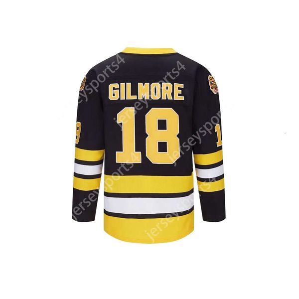 GDSir Ship from Us Mens Ice Hockey Happy Gilmore 18 Adam Sandler 1996 Film Jersey S-xxxl Double Ed Nom Numéro High Quailty Fast Expédition