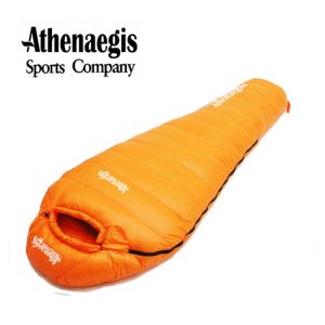 Gear Athenaegis 3000g remplissage en duvet d'oie blanche peut être épissé momie ultraléger hiver Camping sac De couchage Saco De Dormir