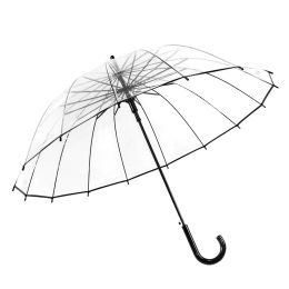 Gears Automatique à long terme parapluie transparent, parapluie agrandis, parapluie de soleil de l'étudiant japonais forêt, parapluie droit féminin