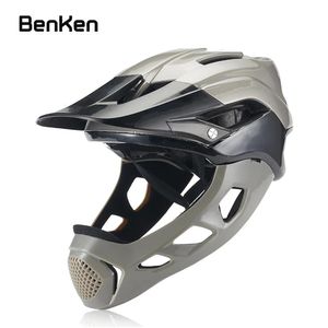 Gear BenKen Casque de cyclisme professionnel tout-terrain pour descente, casque intégral détachable, moto, VTT, sport, protection de la tête