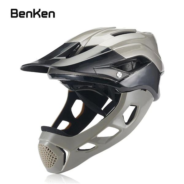 Gear BenKen-casco de ciclismo profesional todoterreno, casco de cara completa desmontable para descenso, protección para la cabeza deportiva para motocicleta, montaña y MTB