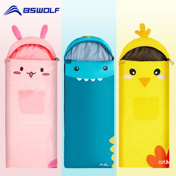 Gear Bswolf Couverture de dessin animé pour enfants Sac de couchage de camping pour enfants Cadeaux d'anniversaire épais 1 pièce Couvre-lit sur le lit Animaux dorment