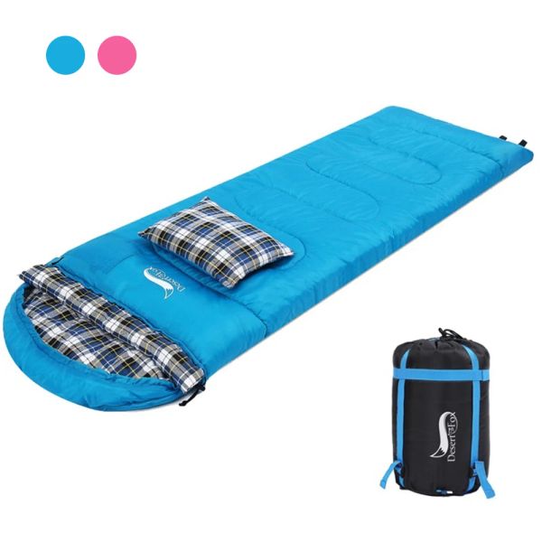 Gear Desertfox Sacle de couchage à flanelle douce avec oreiller pour enfants adultes sac de couchage d'hiver doublure de randonnée de randonnée avec sac