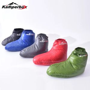 Gear Kamperbox Down Slippers Down chaussettes campant des bottines pour un sac de couchage campant des chaussettes AQ3