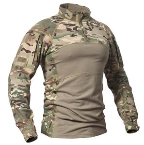 Gear Military Tactical Shirt Men Camouflage Armée à manches longues T-shirt multicam Coton COTTON CHIRTS CAMO PAINBALL THIRT Y2006234329374