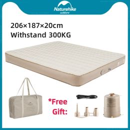 Gear NatureHike Air Bed Iatable Mattress Mattes d'autouffement pour dormir 23 personnes Portable Mattress Camping Equiping with Pump