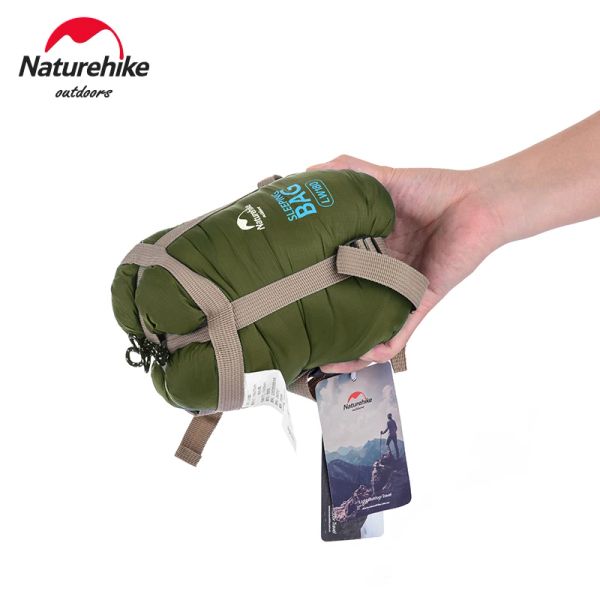 Gear Naturehike-saco de dormir para acampar Lw180, sobre portátil para senderismo al aire libre, ultraligero, impermeable, saco de dormir de algodón