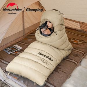 Gear Naturehike enveloppe gris sac de couchage en duvet d'oie en plein air adulte Camping épaissi vers le bas sac de couchage chaud résistant au froid Cw700 Cw1000