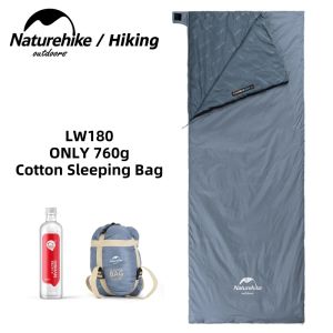 Gear Naturehike Lw180 slaapzak Ultralichte waterdichte katoenen slaapzak Natuurwandeling Zomer wandelen Camping slaapzak Nh21msd09