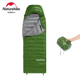Gear Naturehike-saco de dormir ultraligero de plumón de ganso Cw400, edredón con llamas de hielo para acampar, saco de dormir, equipo de dormir para campamento turístico
