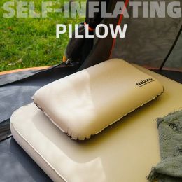 Almohada de almohada de aire autogestionable almohada de aire portátil al aire libre para almohada de almohada de almohada para acampar almohada alta esponja de rebote