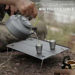 Gear opslag en onderhoudsmeubilair mini vouwtafel aluminium legering roestvrij staal 30 x 21 8 cm buitencam picknick huishouden po otm1w