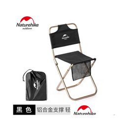 Stockage de matériel et mobilier d'entretien Naturehike Chaise pliante portable en plein air Pique-nique Cam Résistant à l'usure en aluminium Loisirs Retour Poisson Otjse