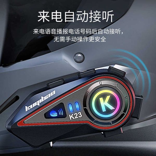 Auriculares Bluetooth Bluetooth auriculares Bluetooth con luz dentro del casco completo Long Endurance Rider impermeable Q2312222