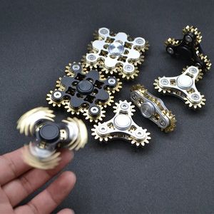 Gears Fidget Spinner Fingertip Finger Top Gyro Jouets en métal EDC ADHD Fidget Hand Spiner Spiral Desktop Anti Stress Finger Game 240312