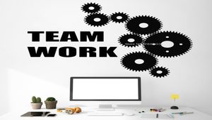 Gearwiel team werk muurschilderingen kantoor muur sticker poster werkkamer achtergrond decor kunst vinyl sticker wallpapers verwijderbaar8124383