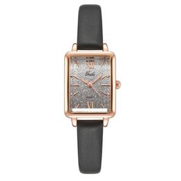 Gedi 2022 Nueva moda Diseño de nicho Sentido Banda de acero Reloj de cuarzo Temperamento simple para mujer como regalo de cumpleaños para relojes de mujer 13033