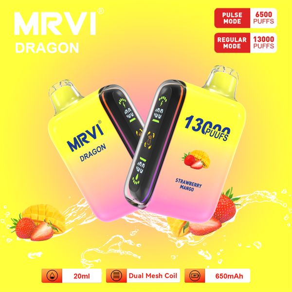 Geek Bar Vapes jetable MRVI Dragon 13000 6500 Puff Bars 20ml Préfacré 650mAh Dispositif Disposable Cigarette China Waterelon Pomegranate Disser Smart Vaper