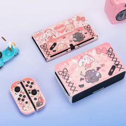 Caso de protección de conejo Geekshare para Nintendo Switch / Switch Cubierta de muelle OLED Kits de cubierta de polvo NS Accesorios Góticos Gothic Bunny Series