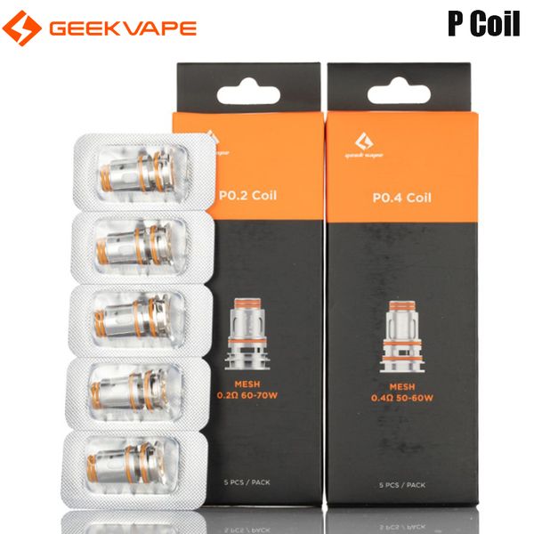 Geekvape P Coil P0.2/0.4ohm P0.15 XM 0.15ohm Bobine série P pour Z100C DNA/Aegis Boost Pro/Obelisk 60/B100/E100/E100i Kit E Cigarette Vaporisateur Authentique